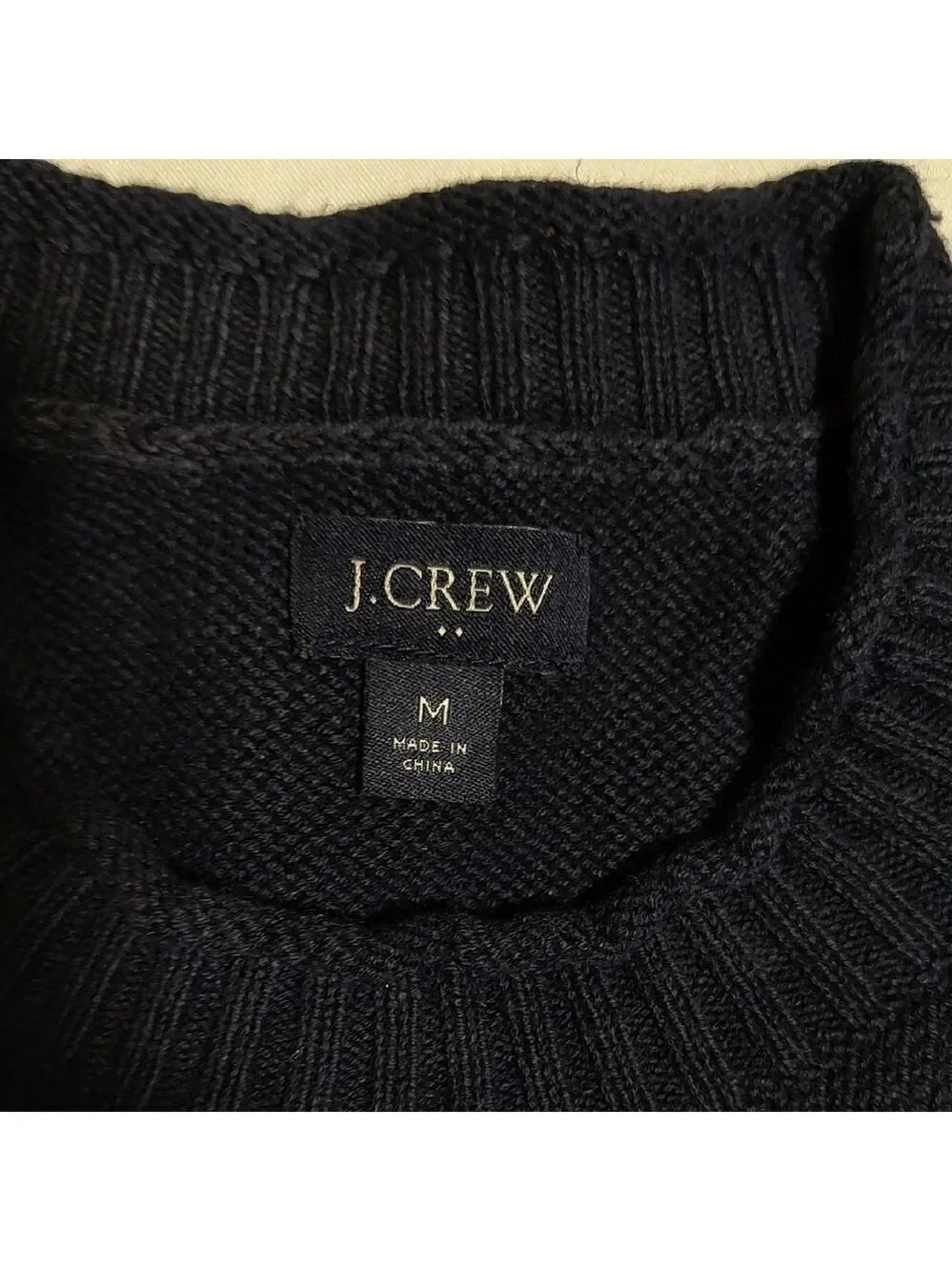 J. Crew Men's Deep Blue Crewneck Sweater